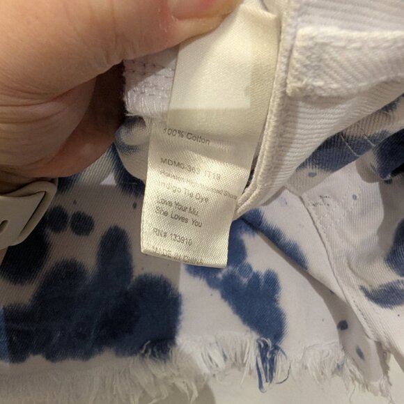 MUMU BLUE‎ Houston high waisted shorts indigo tie dye size 29 boho - Picture 8 of 8